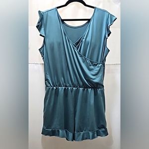 Women’s Teal Blue Swim Romper